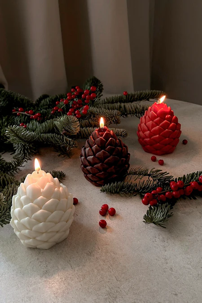 Tres Noël pomme de pin Pine-cone Candle